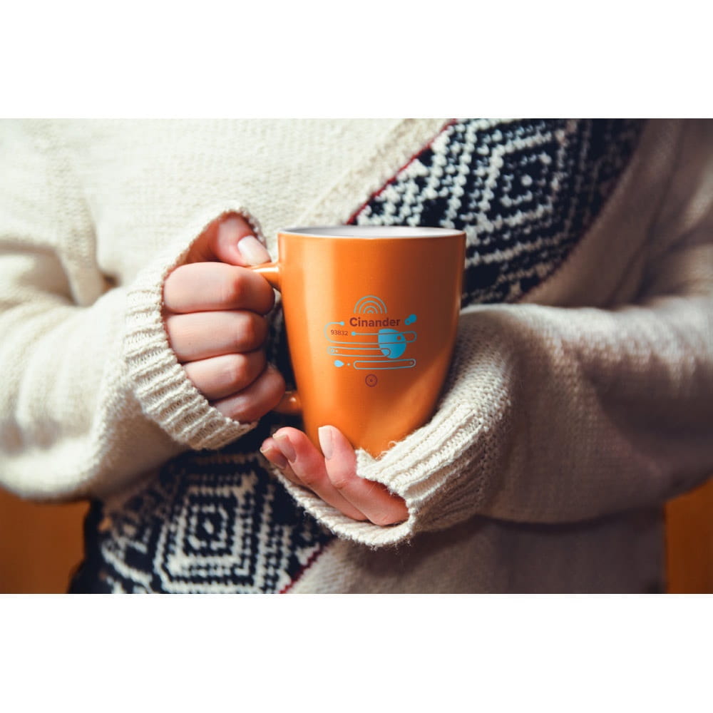 CINANDER. Tasse aus Keramik 370 mL Orange