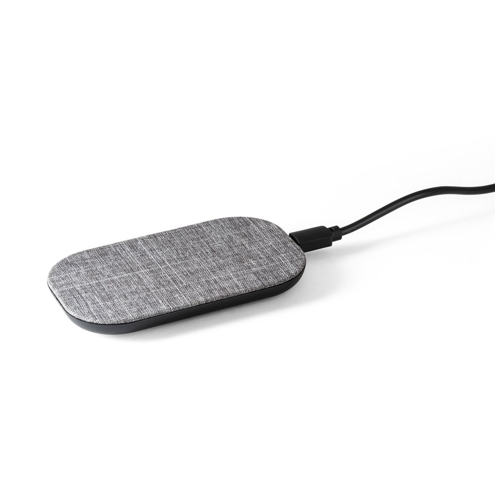 RENEWAL CHARGER. Kabelloses Ladegerät aus 100 % rPET Grau