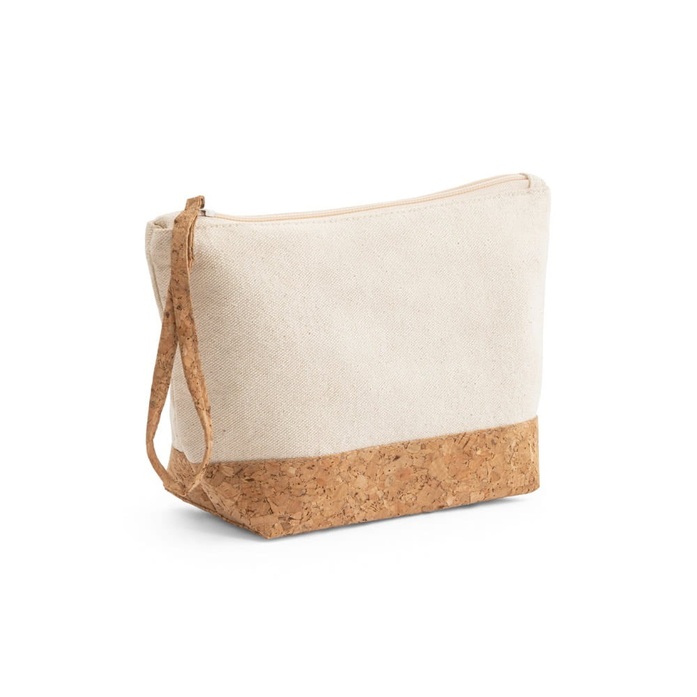 BLANCHETT. Kulturtasche aus 100% Baumwolle und Kork Naturhell
