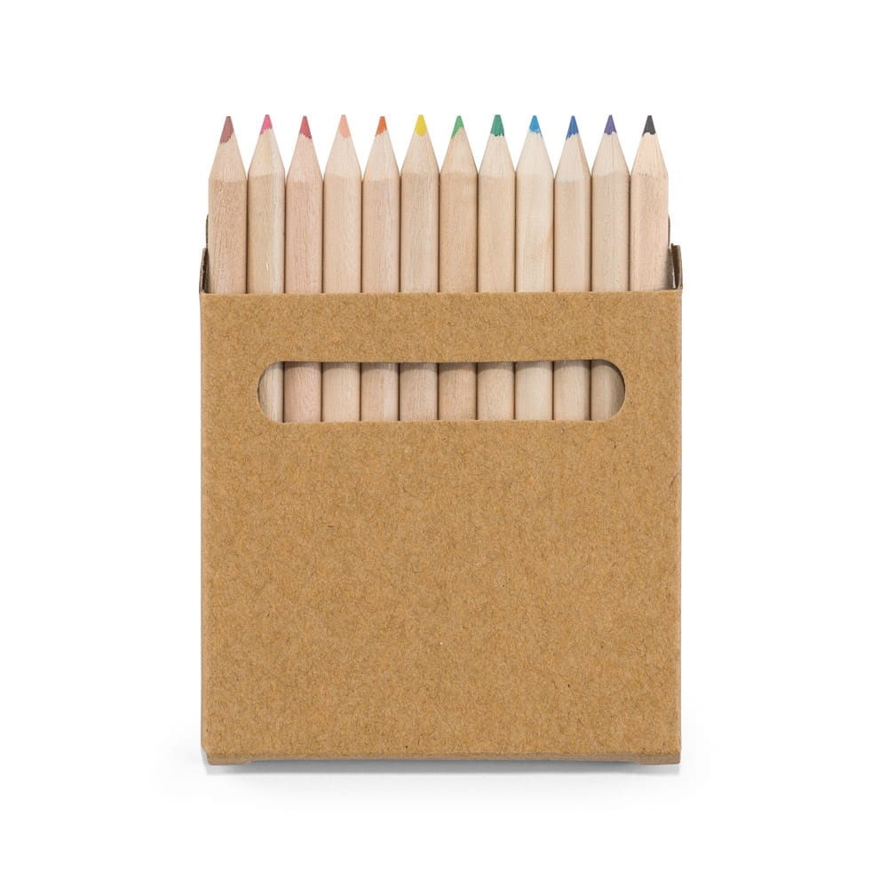 COLOURED. Buntstift Schachtel mit 12 Buntstiften Natur