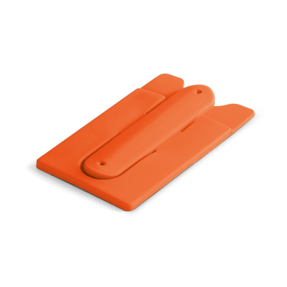 CARVER. Kartenhalter und Smartphone-Halter aus Silikon Orange