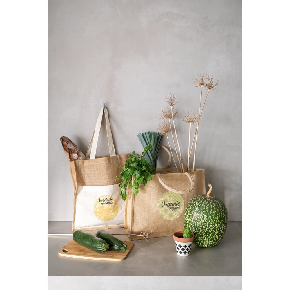 BRAGA. Jutetasche und Tasche aus 100% Baumwolle