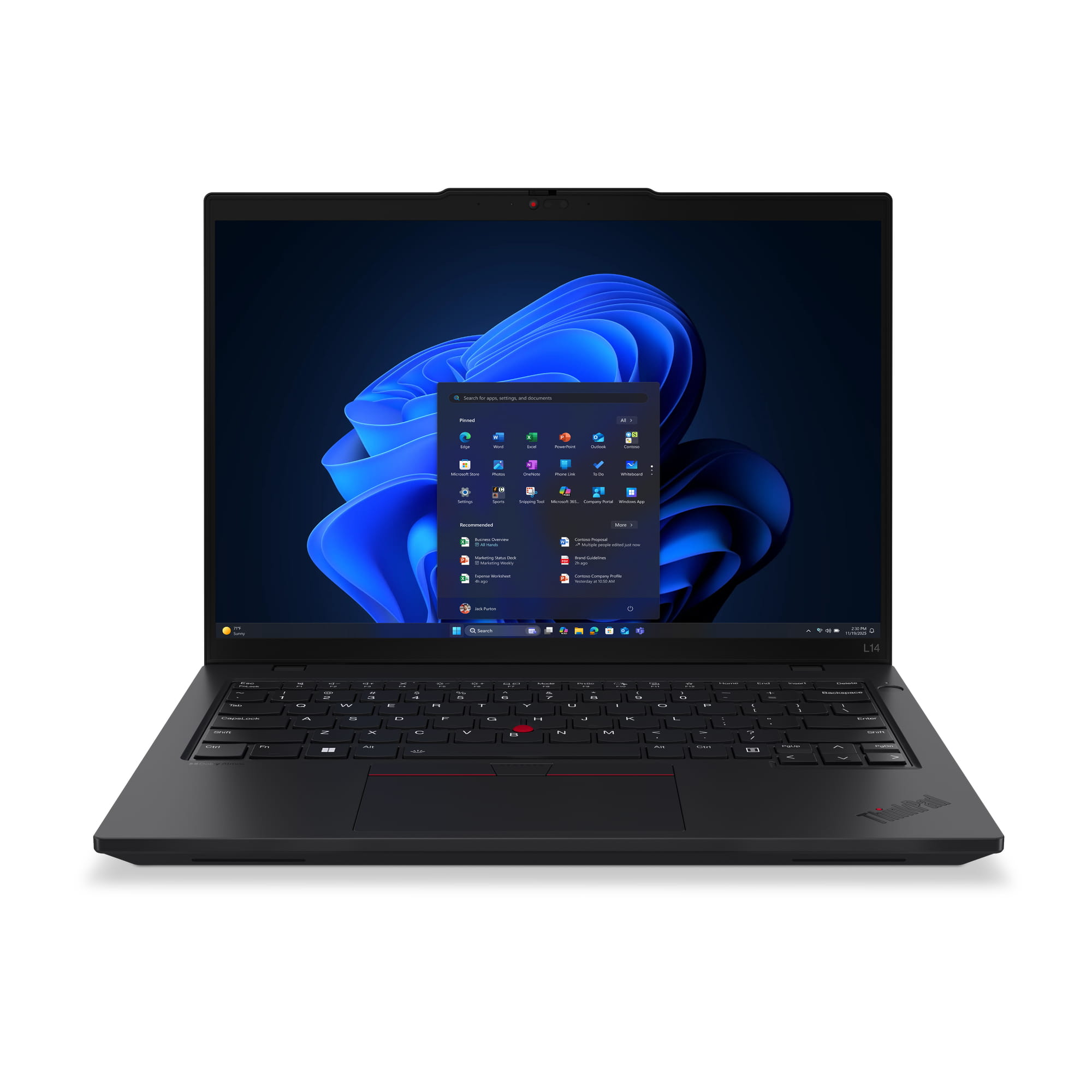 Lenovo ThinkPad L14 Gen 6 21S6 - 180°-Scharnierdesign - Intel Core Ultra 7 255U - Win 11 Pro - Intel Graphics - 32 GB RAM - 1 TB SSD TCG Opal Encryption 2, NVMe - 35.6 cm (14")