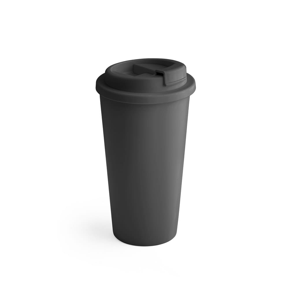CUPPARI. Reisebecher aus 100% PP Schwarz
