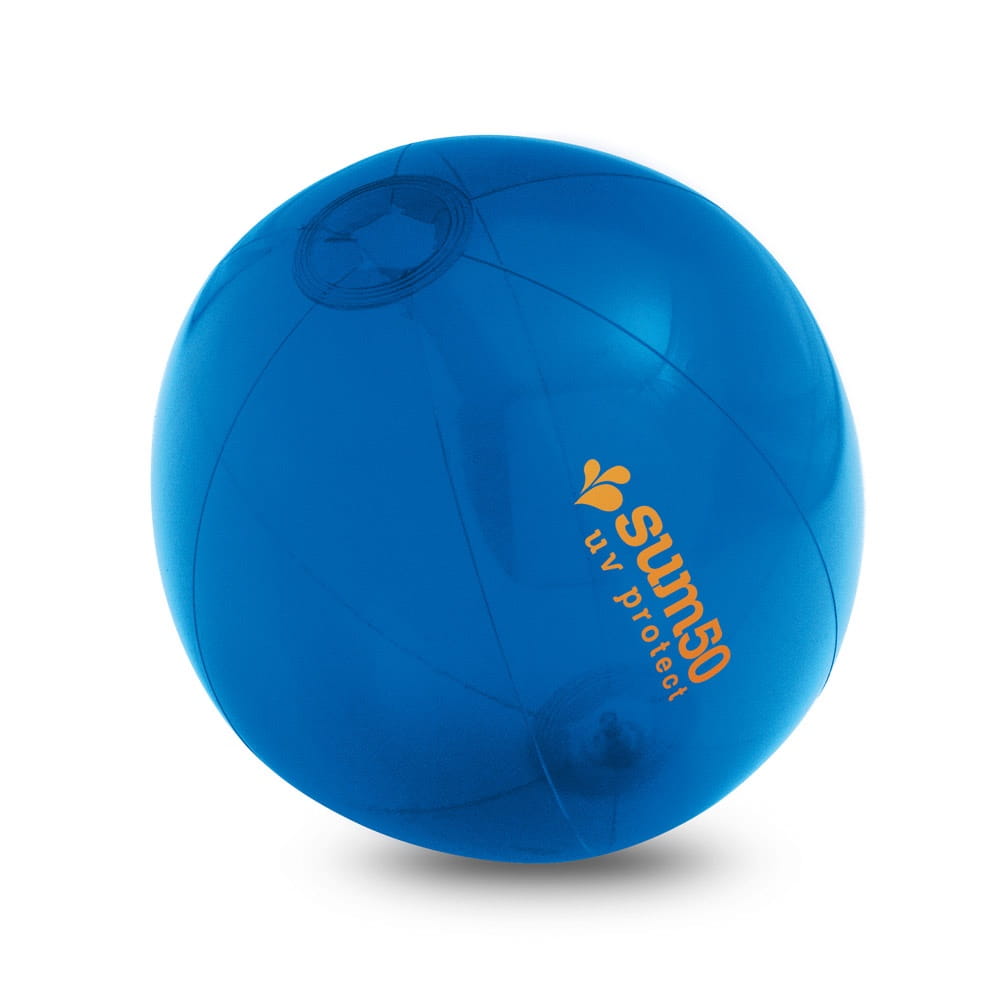 PECONIC. Strandball aufblasbar aus lichtdurchlässigem PVC Blau