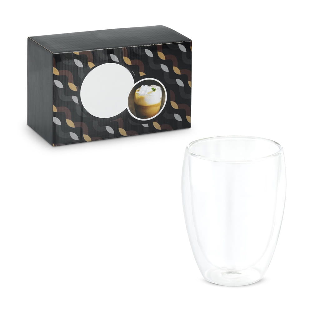 MACHIATO. Set aus 2 isothermischen Glasbechern