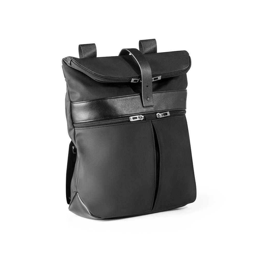 ROVER BACKPACK. Rucksack aus Mikrofaser und PU Schwarz