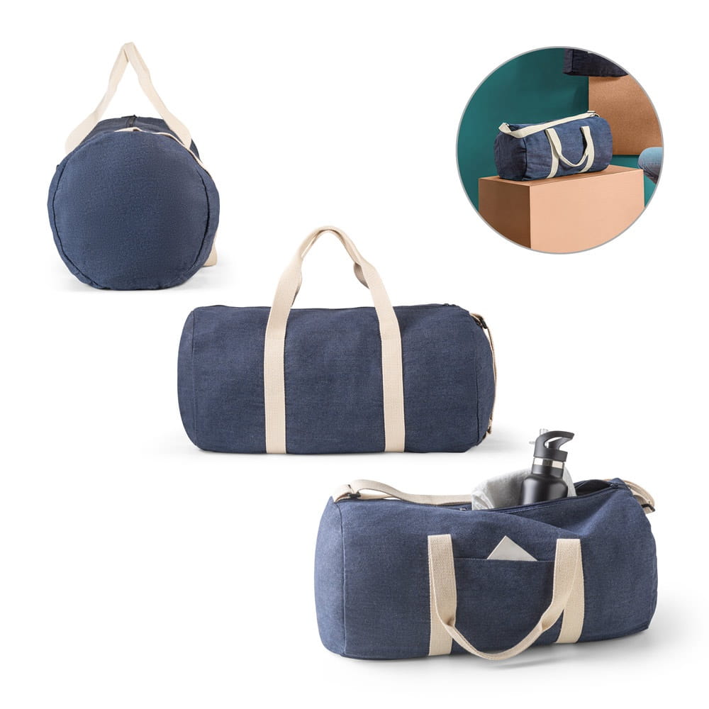 DENIM BAG. Sporttasche aus recyceltem Denim