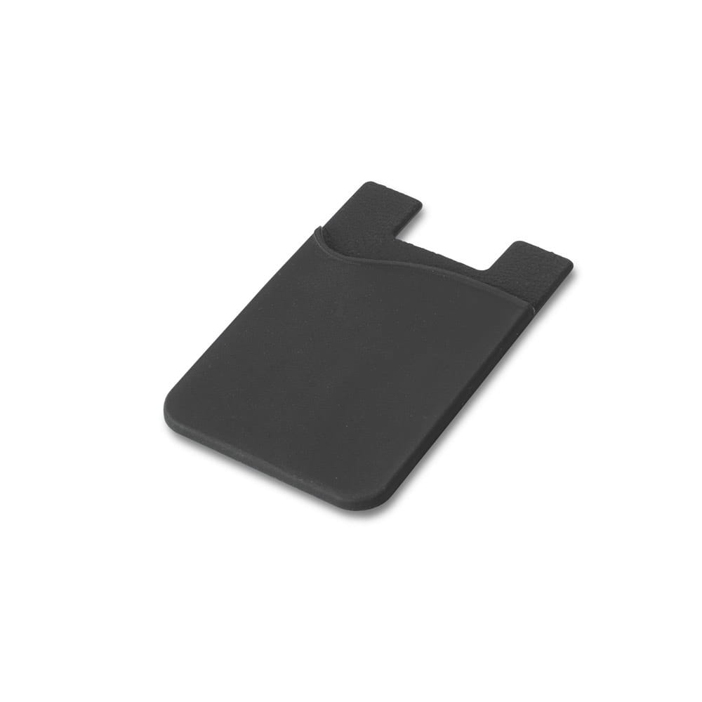 SHELLEY. Smartphone-Kartenhalter aus Silikon Schwarz