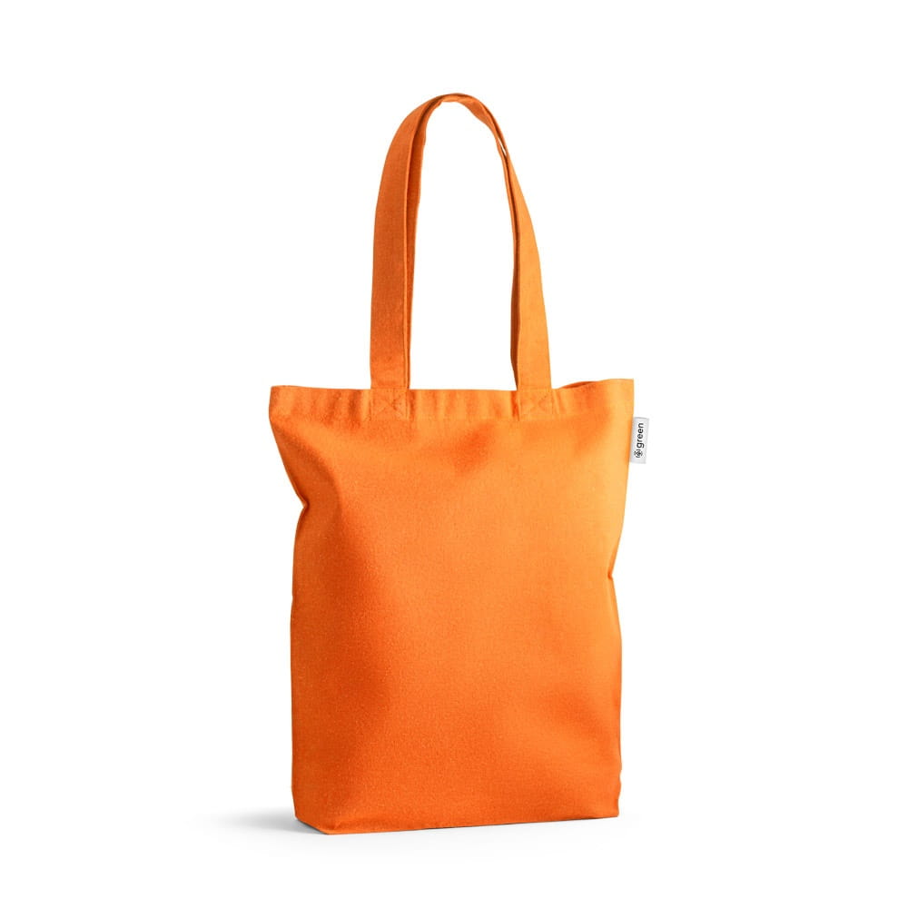 MERIDA. Tragetasche aus Baumwolle und recycelter Baumwolle Orange