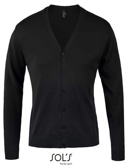 Men´s Golden V-Neck Knitted Cardigan