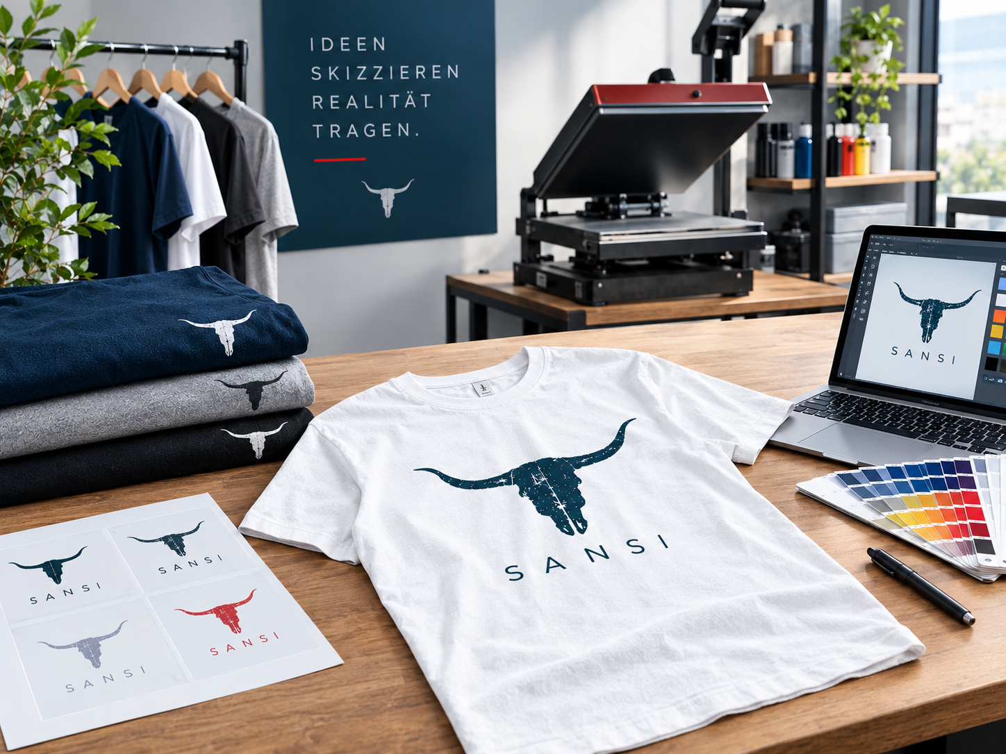 Gestaltung und Fertigung individuell bedruckter T-Shirts