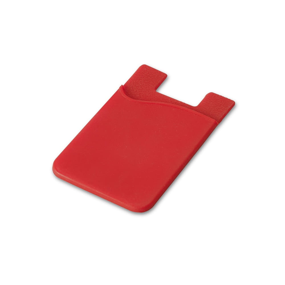 SHELLEY. Smartphone-Kartenhalter aus Silikon Rot