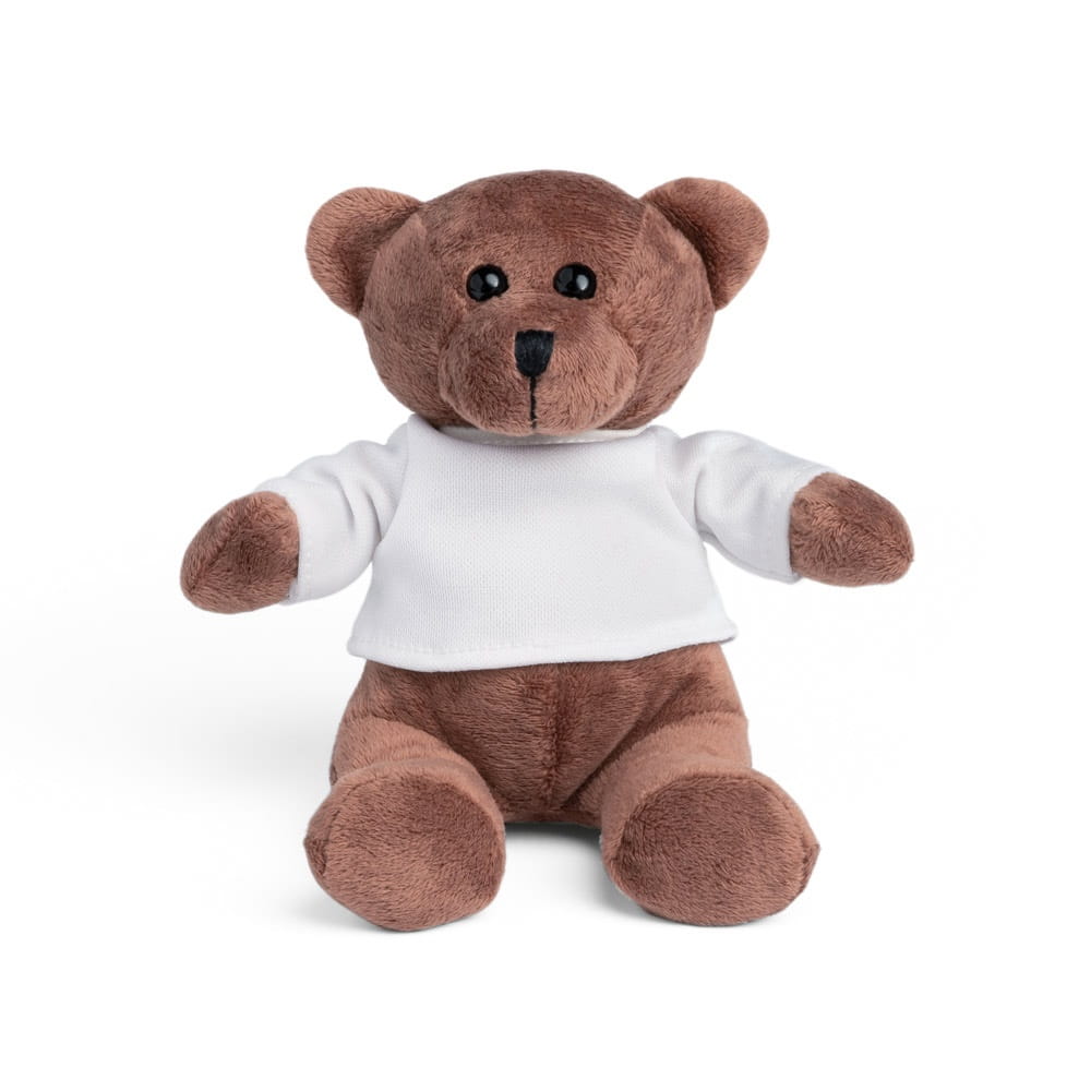 BEAR. Teddybär Plüschtier mit T-Shirt Weiß