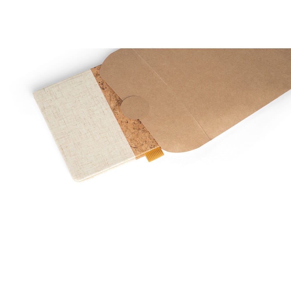 KLEE. A5 Notizbuch aus Kork und Leinen mit unlinierten Blättern Naturhell
