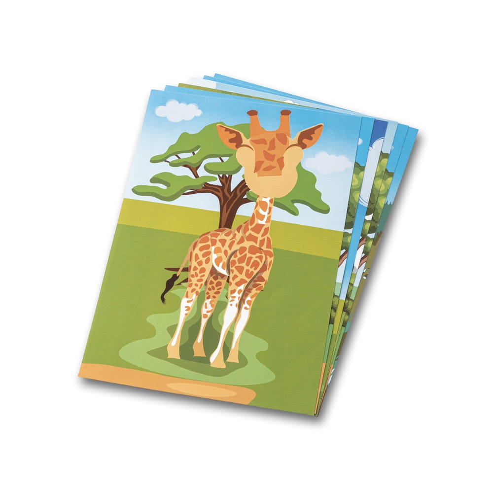 MADAGASCAR. Sticker-Set mit sechs Blättern Weiß