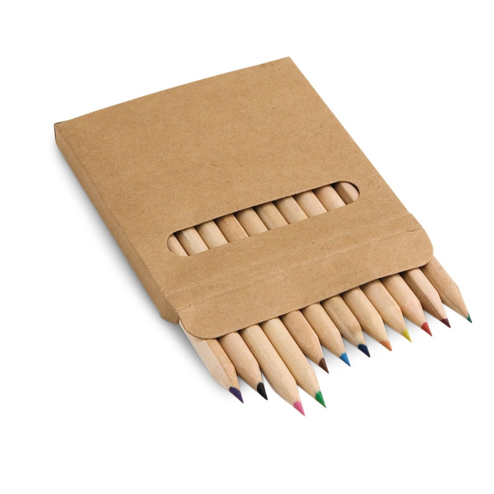 COLOURED. Buntstift Schachtel mit 12 Buntstiften Natur