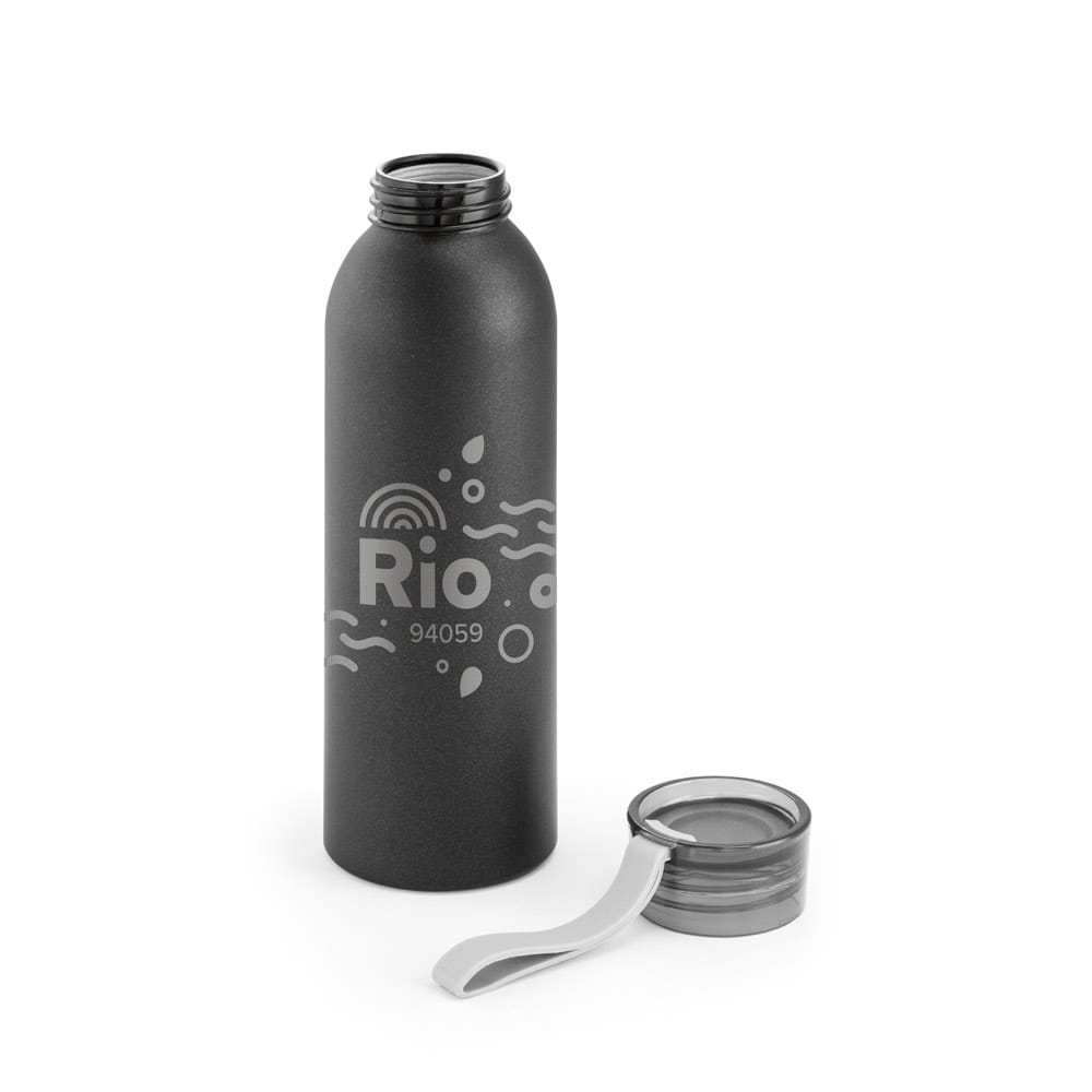 RIO. 660 mL Aluminium-Sportflasche Schwarz