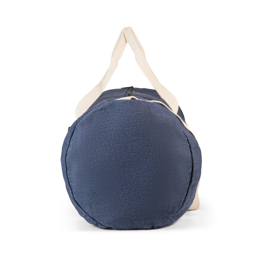 DENIM BAG. Sporttasche aus recyceltem Denim Blau