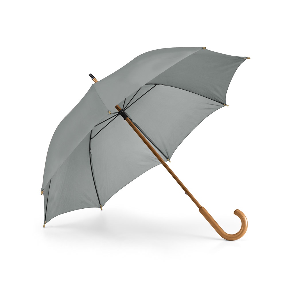 BETSEY. Regenschirm aus 190T-Polyester mit Holzgriff Grau