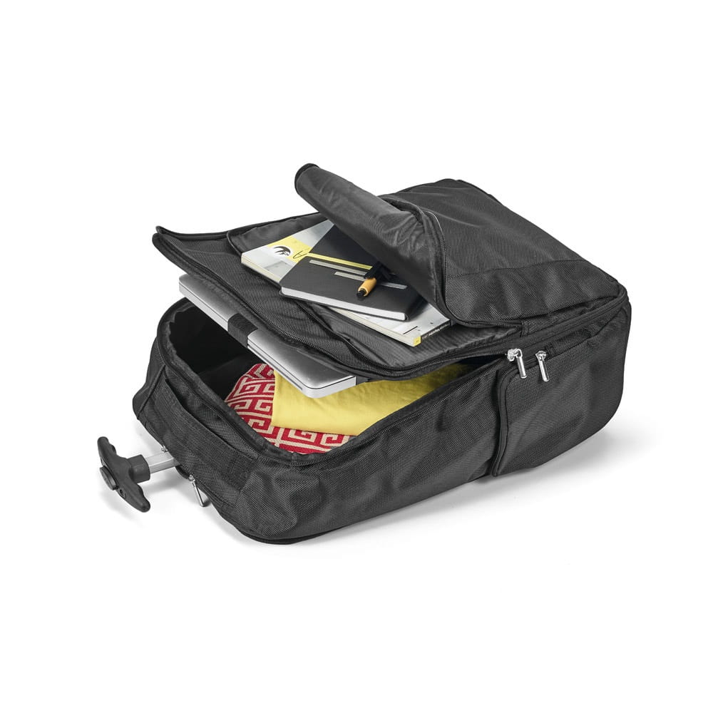 AVENIR. Laptop-Trolley-Rucksack 17'' aus 1680D und 300D Schwarz