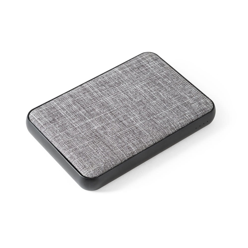 RENEWAL BATTERY. Powerbank aus 100 % rPET mit 5'000 mAh Kapazität Grau
