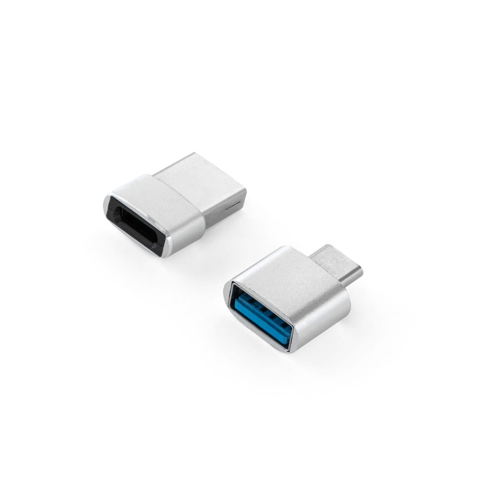 MINSKY. Adapter-Set aus Aluminium Satinsilber