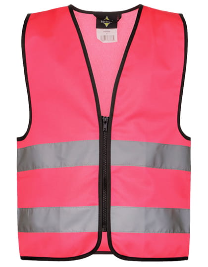 Kids´ Hi-Vis Safety Vest With Front Zipper Aalborg