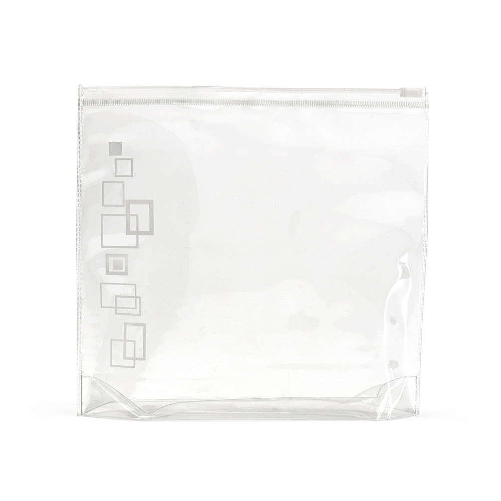 VALENTINA. Transparente Kulturtasche aus PVC Weiß