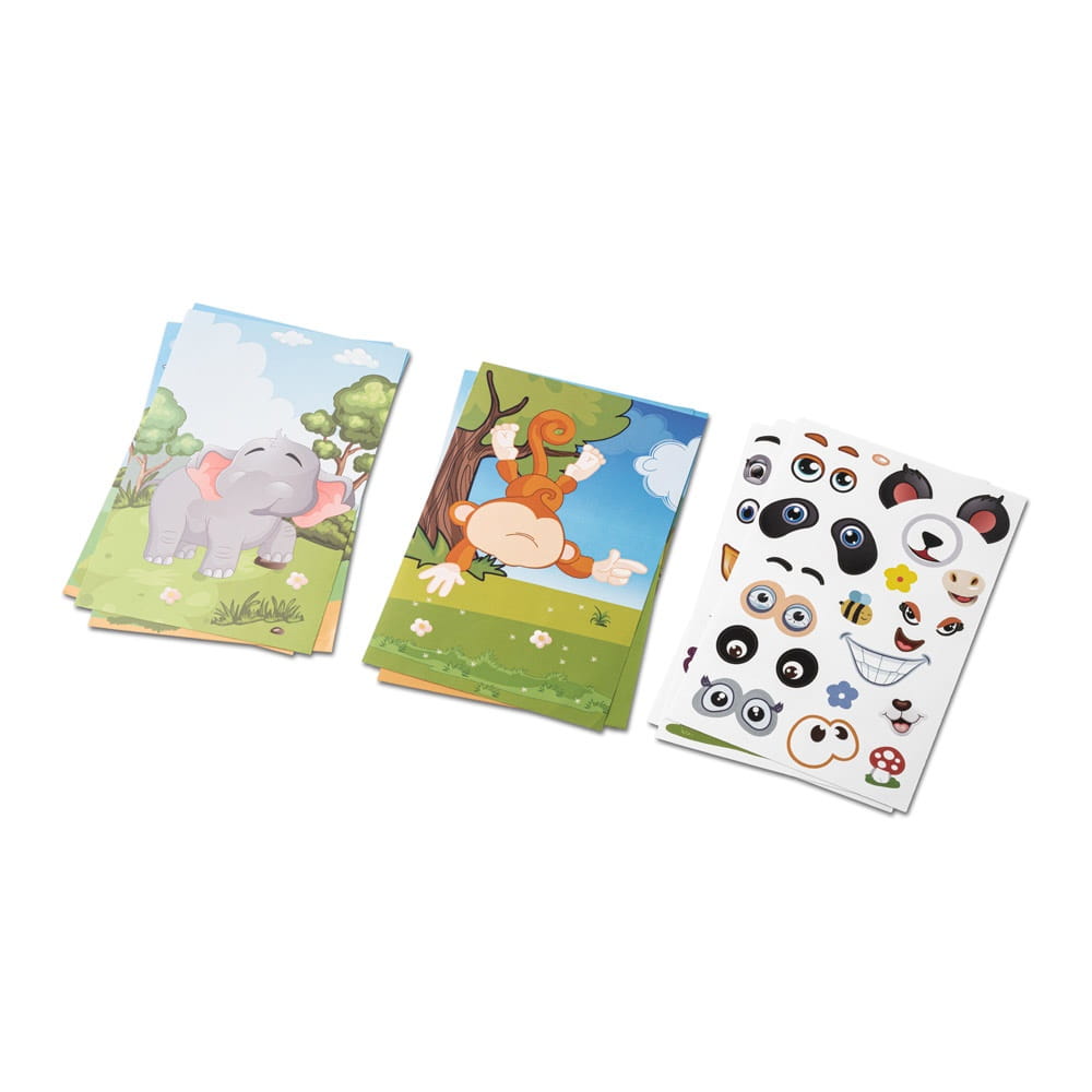 MADAGASCAR. Sticker-Set mit sechs Blättern Weiß