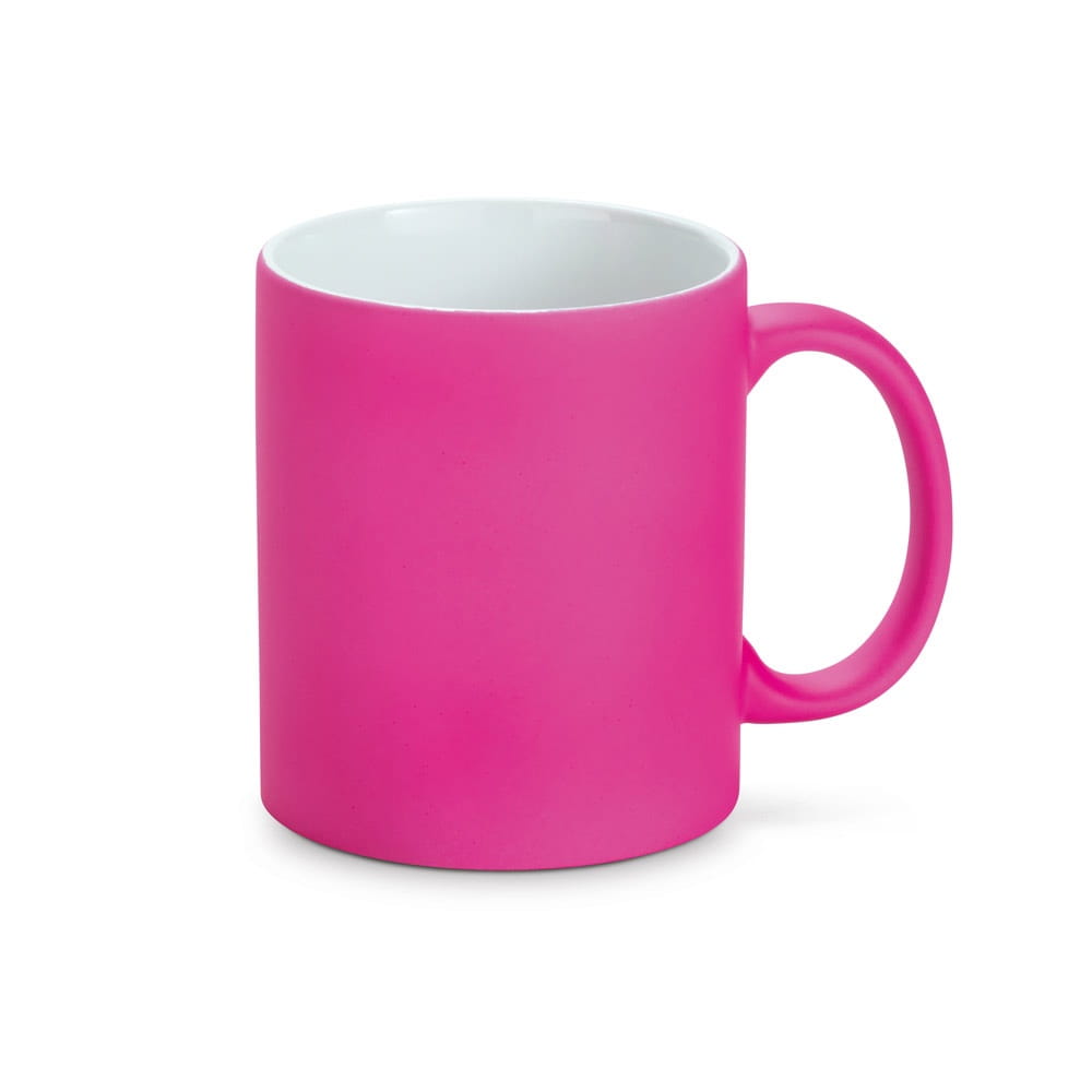 LYNCH. Keramikbecher 350 ml mit neonfarbener Oberfläche Rosa