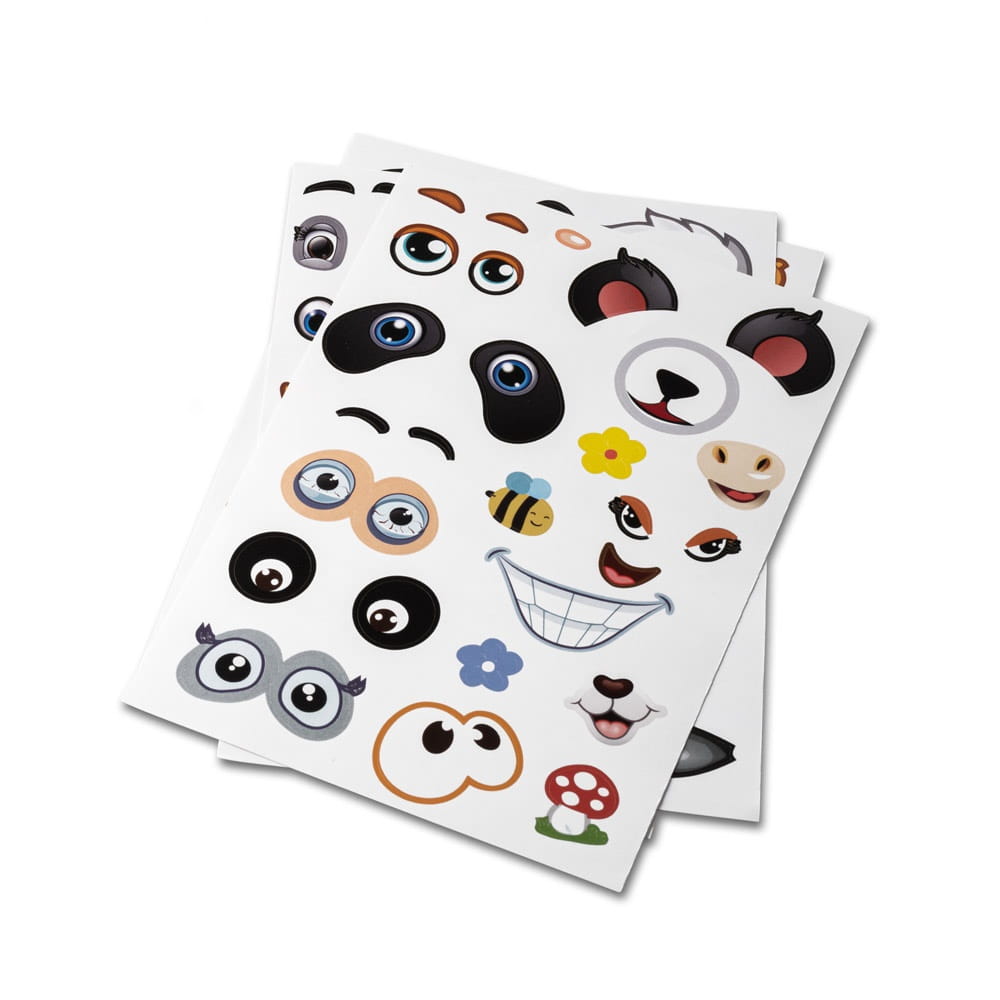 MADAGASCAR. Sticker-Set mit sechs Blättern Weiß
