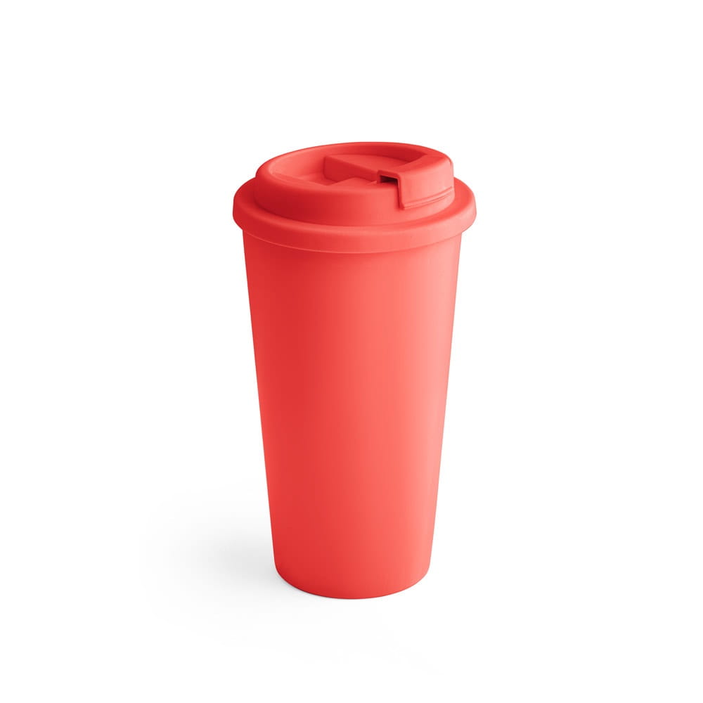 CUPPARI. Reisebecher aus 100% PP Rot