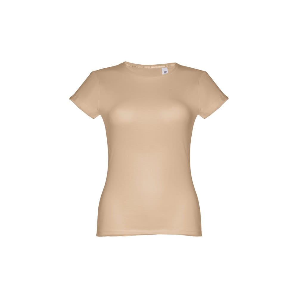 THC SOFIA. Tailliertes Damen-T-Shirt Hellbraun