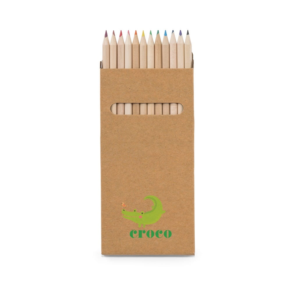 CROCO. Buntstift Schachtel mit 12 Buntstiften Natur