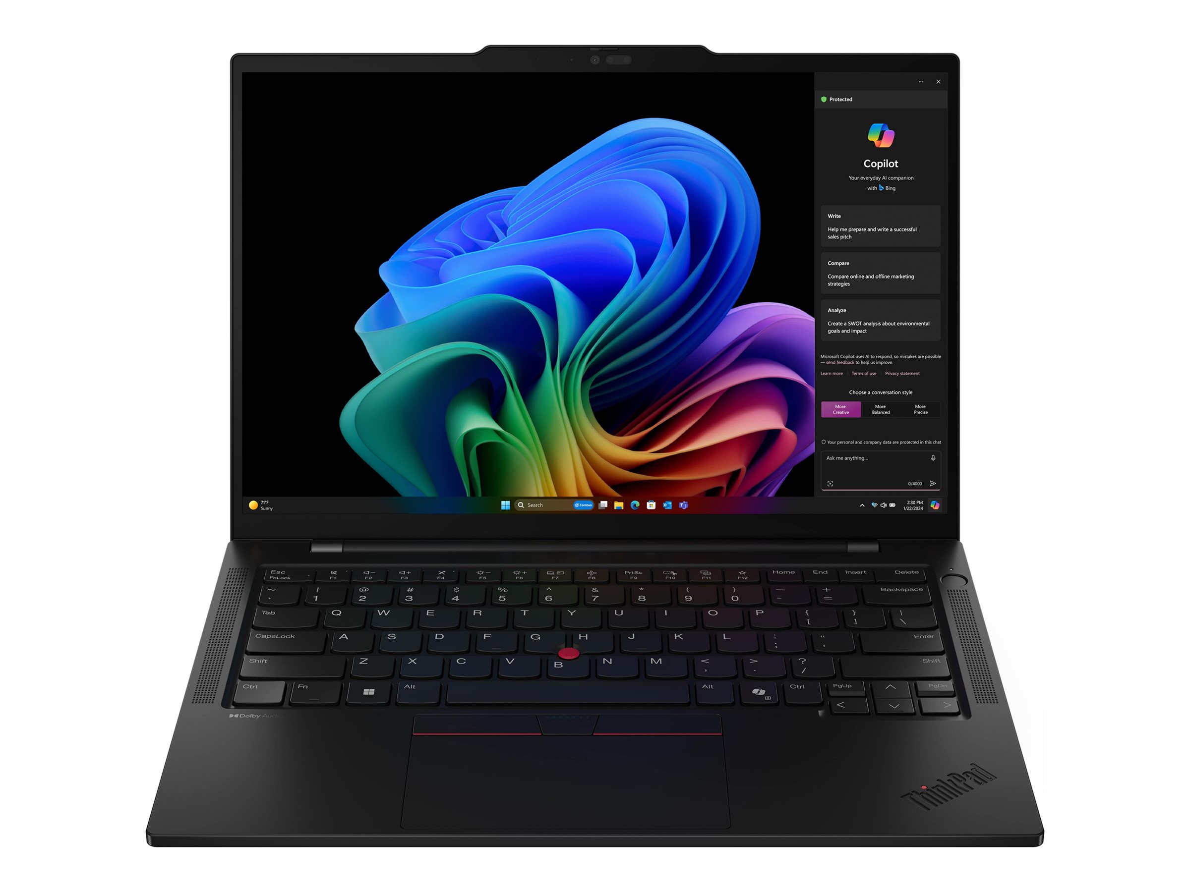 Lenovo ThinkPad T14s Gen 6 21N1 - 180°-Scharnierdesign - Snapdragon X Elite X1E-78-100 / 3.4 GHz - Win 11 Pro (auf ARM)