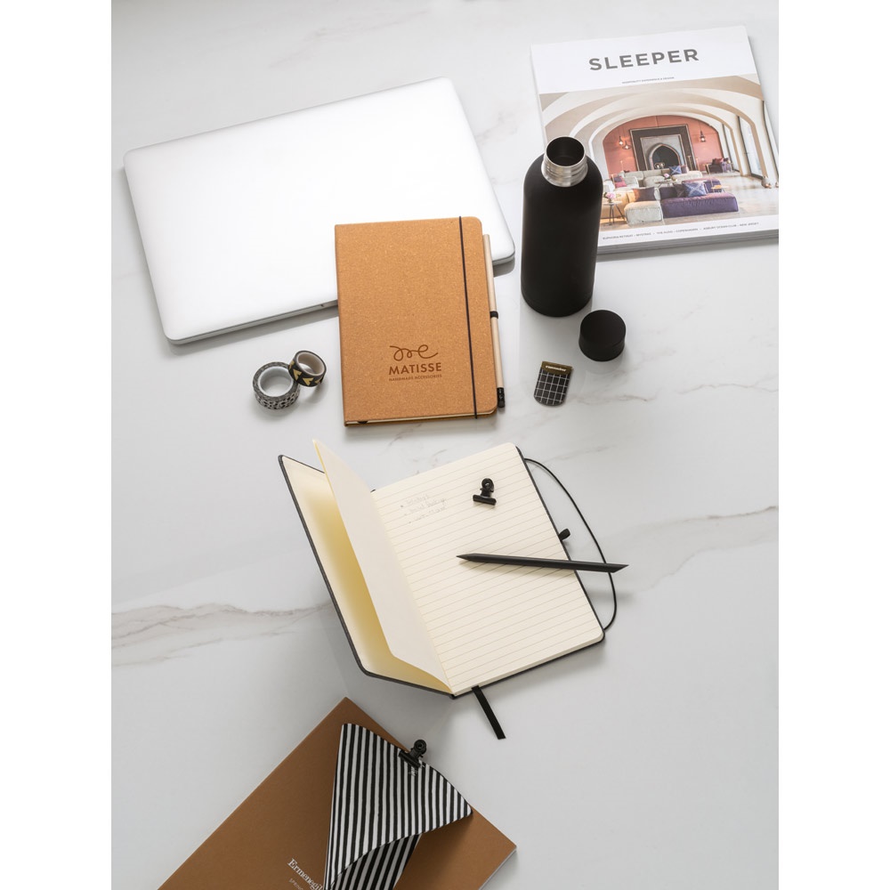 MATISSE. A5-Notizbuch aus recyceltem Leder mit linierten Blättern