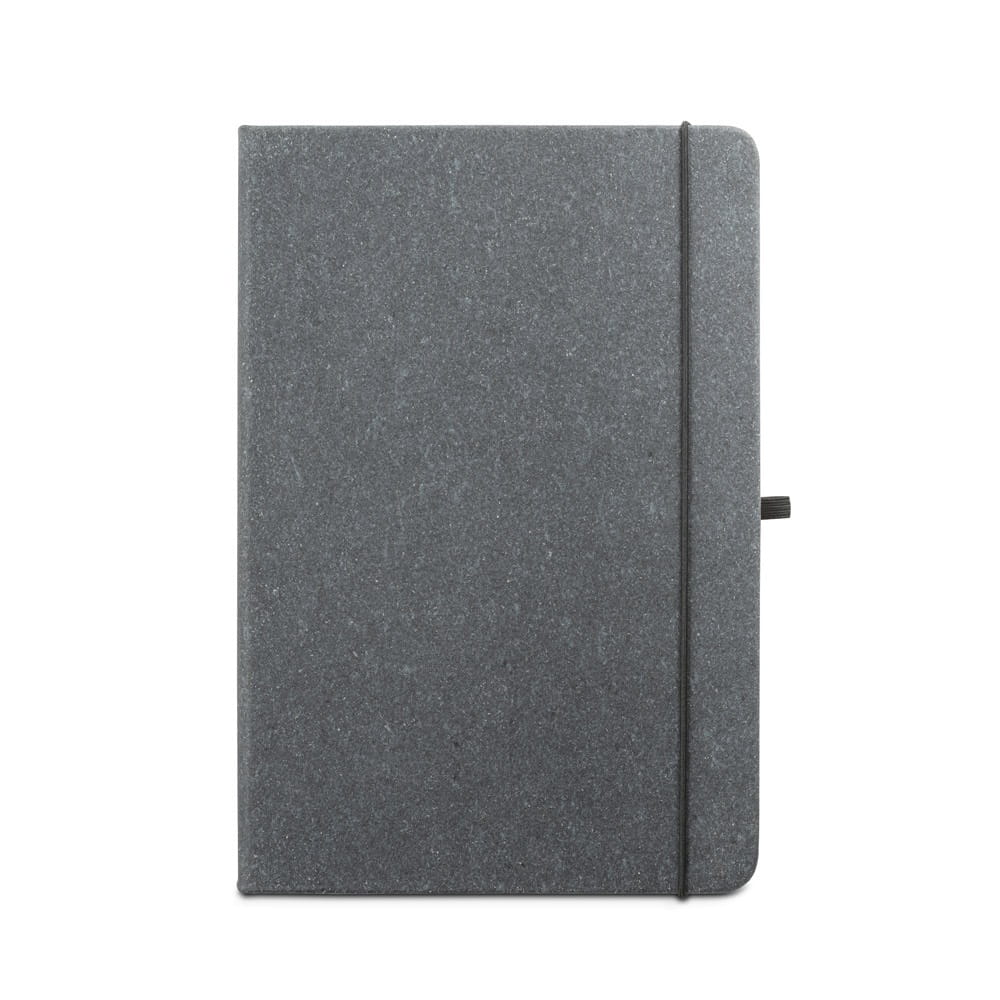 MATISSE. A5-Notizbuch aus recyceltem Leder mit linierten Blättern Schwarz