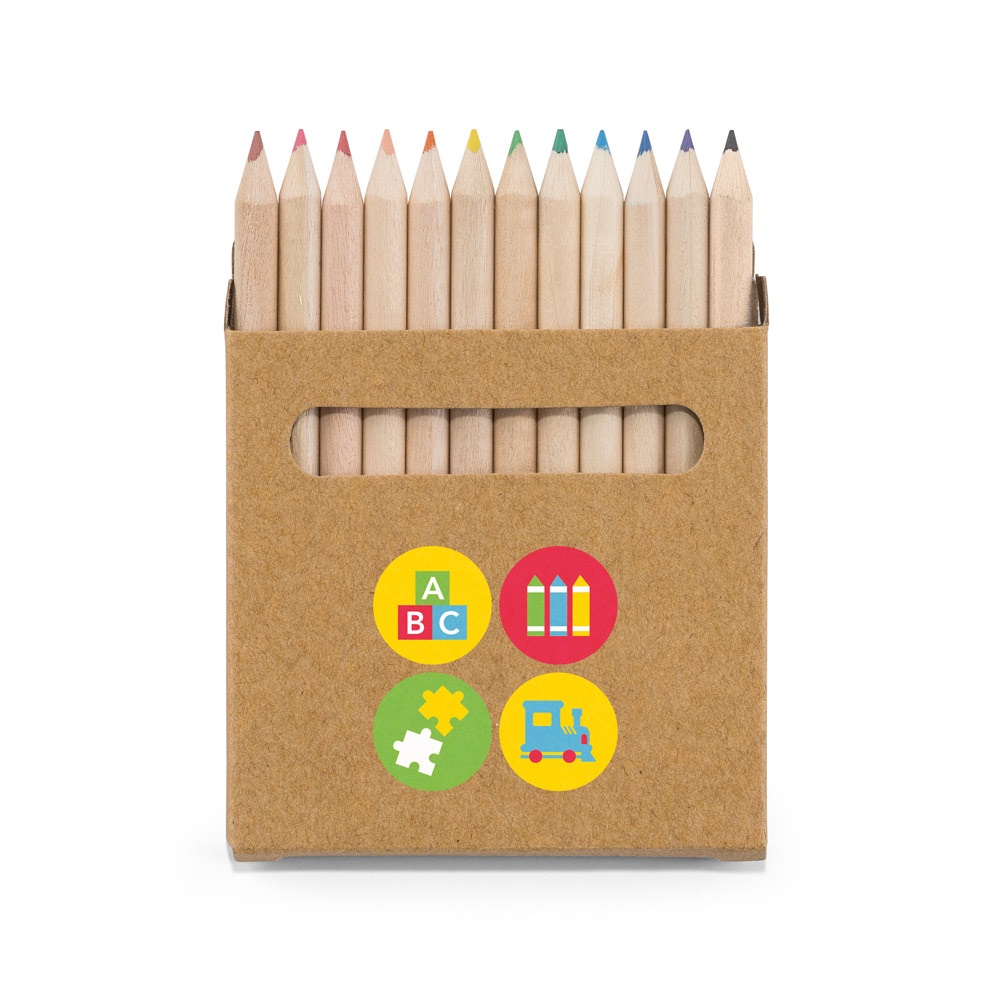 COLOURED. Buntstift Schachtel mit 12 Buntstiften Natur