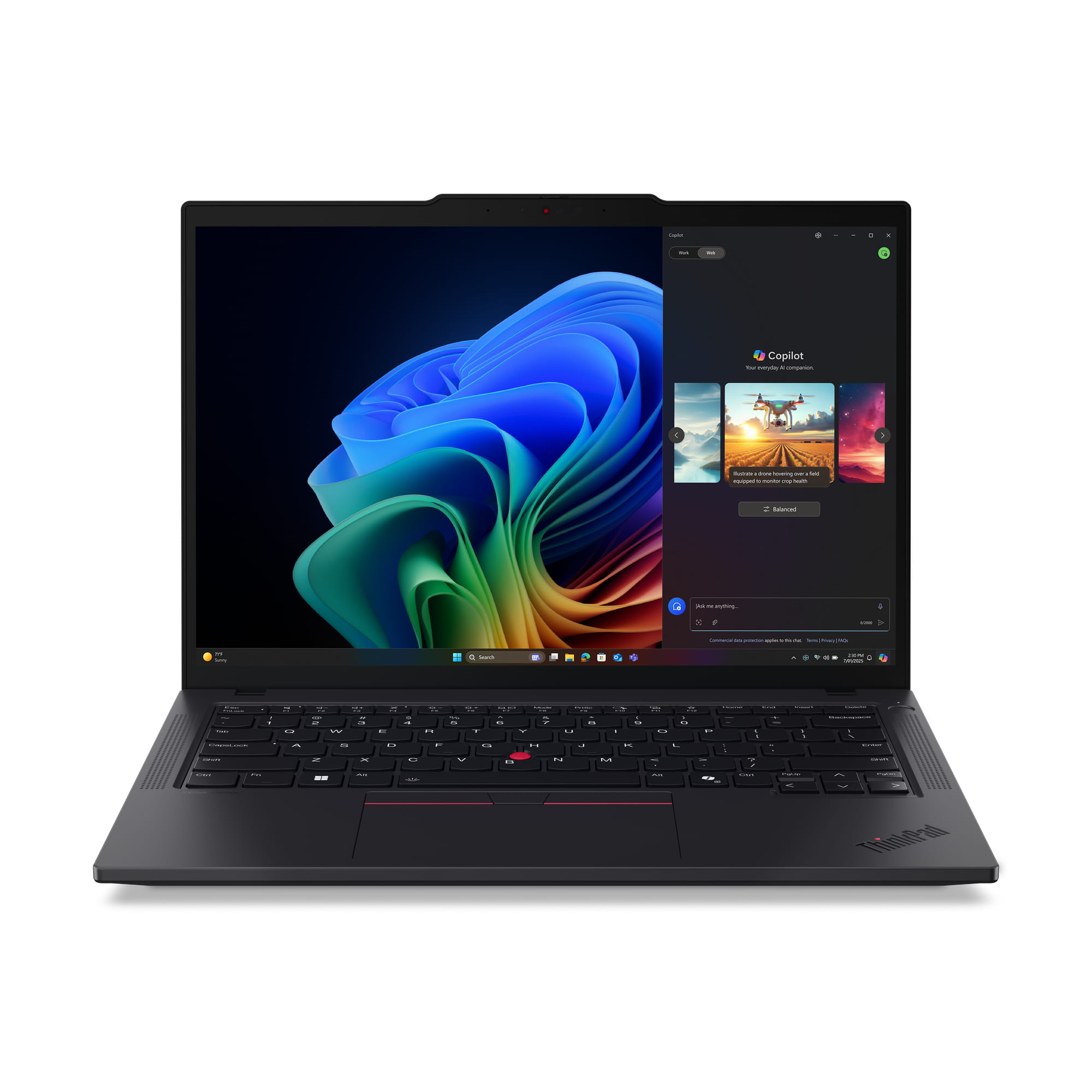 Lenovo ThinkPad T14 Gen 6 21QJ - 180°-Scharnierdesign - AMD Ryzen AI 5 PRO 340 / 2 GHz - Win 11 Pro - Radeon 840M - 32 GB RAM - 1 TB SSD TCG Opal Encryption 2, NVMe, Performance - 35.6 cm (14")