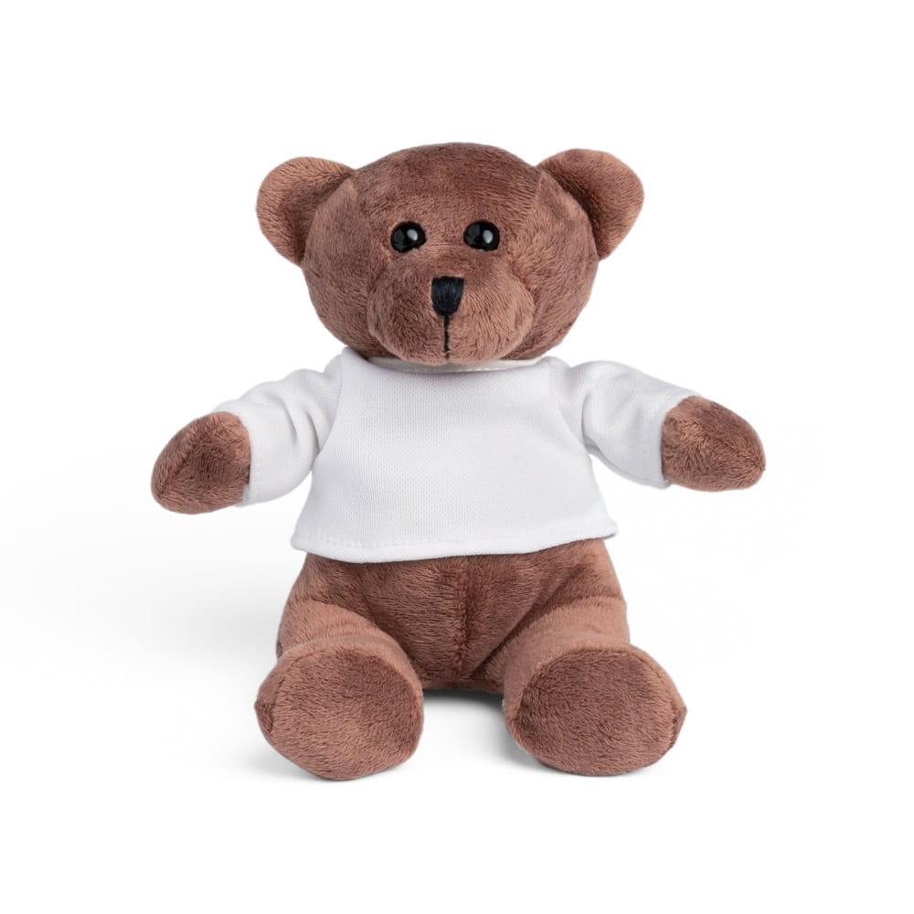 BEAR. Teddybär Plüschtier mit T-Shirt Weiß