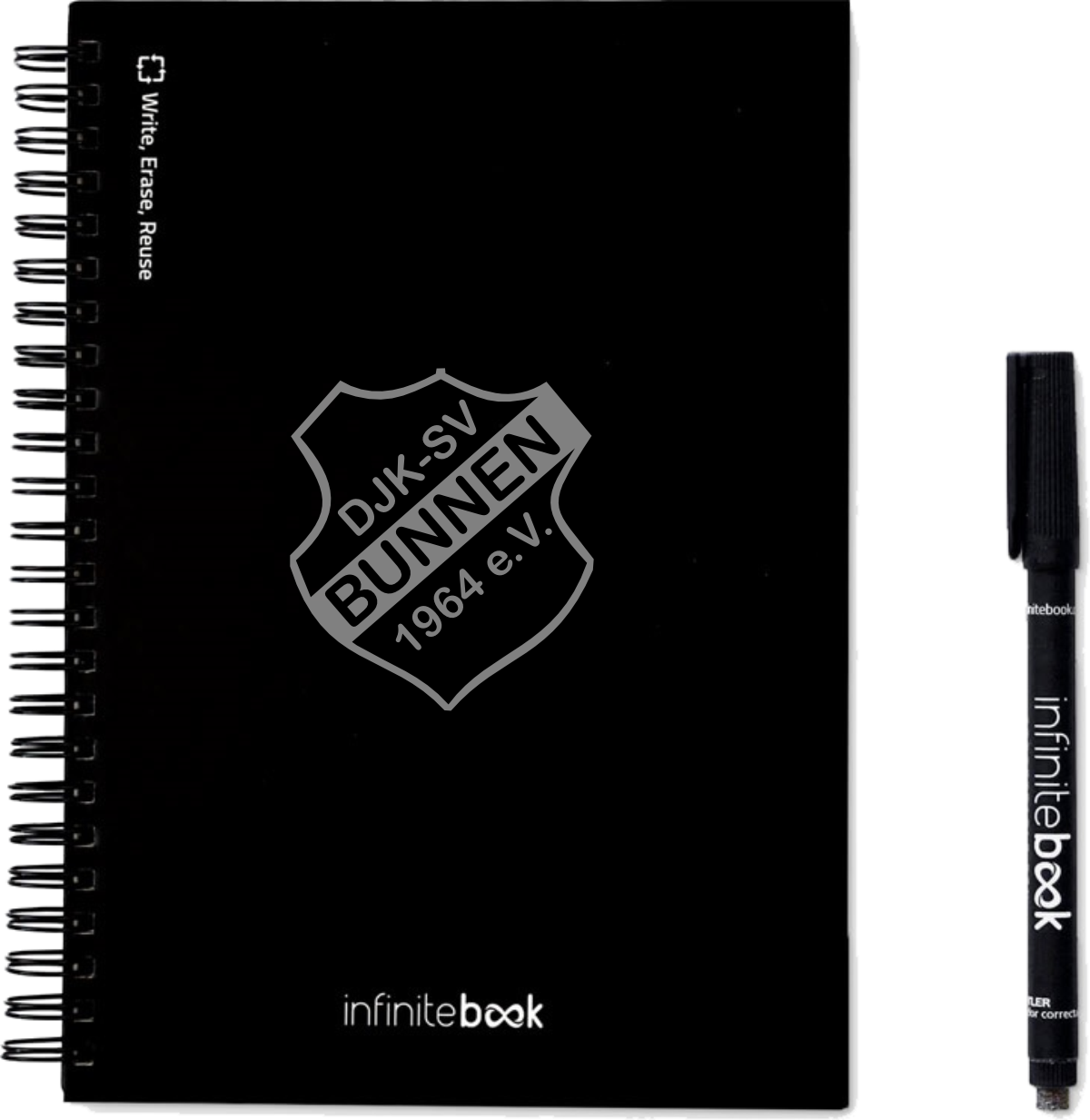 DJK-SV Bunnen INFINITEBOOK A5 Starterkit aus einem "Infinitebook", Reinigungsset, Marker und Markerhalter