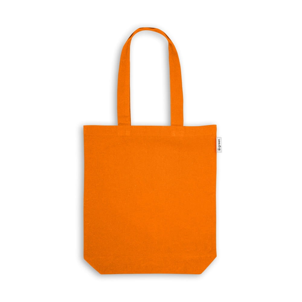 MERIDA. Tragetasche aus Baumwolle und recycelter Baumwolle Orange