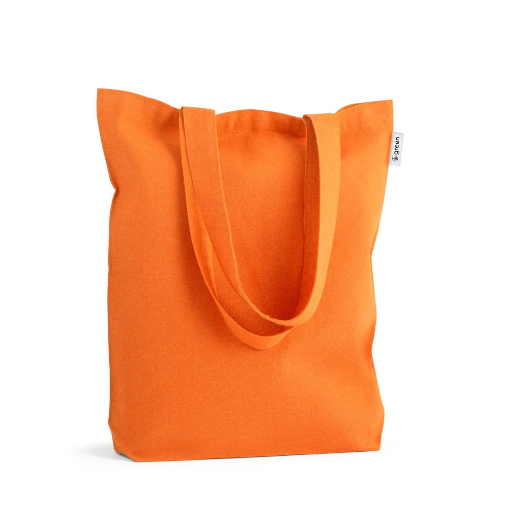 MERIDA. Tragetasche aus Baumwolle und recycelter Baumwolle Orange