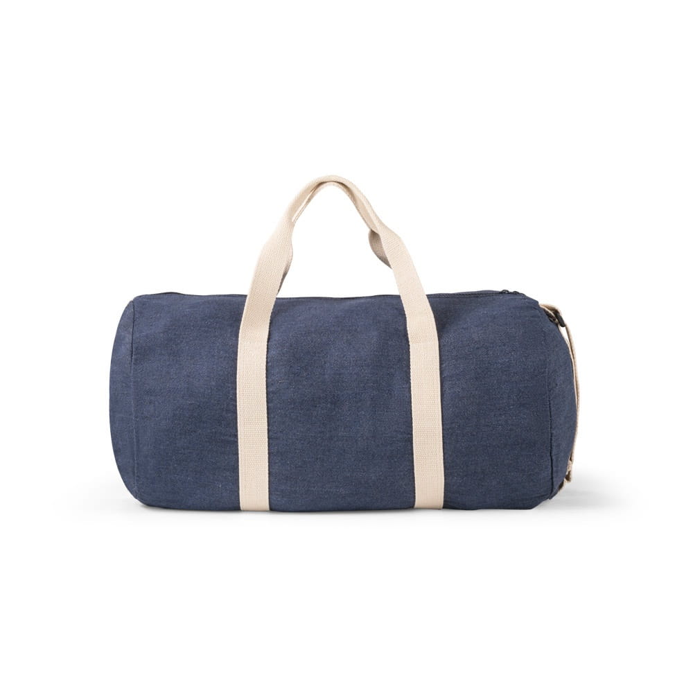 DENIM BAG. Sporttasche aus recyceltem Denim Blau