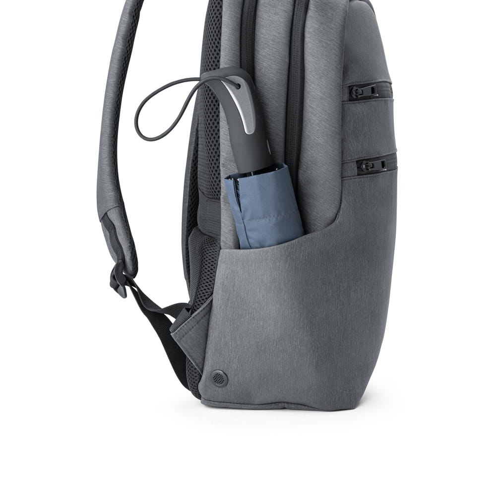 BROOKLYN. Wasserdichter Laptop-Rucksack 15'' aus 2Tone-Nylon Hellgrau