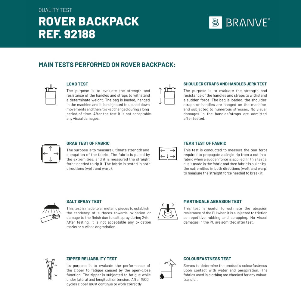 ROVER BACKPACK II. Rucksack aus Stoff und PU