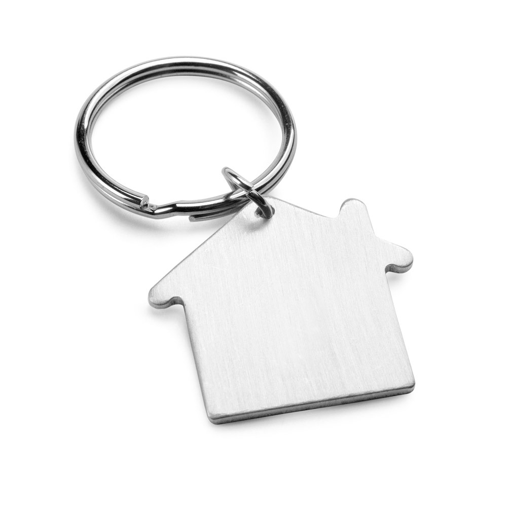 HOMIER. Schlüsselanhänger aus Aluminium Satinsilber