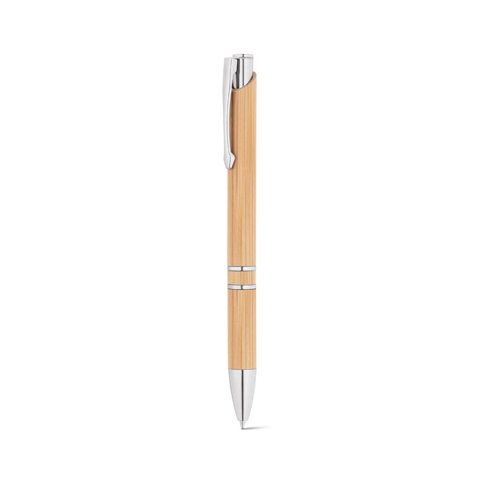 BETA BAMBOO. Bamboo Kugelschreiber mit Clip Natur