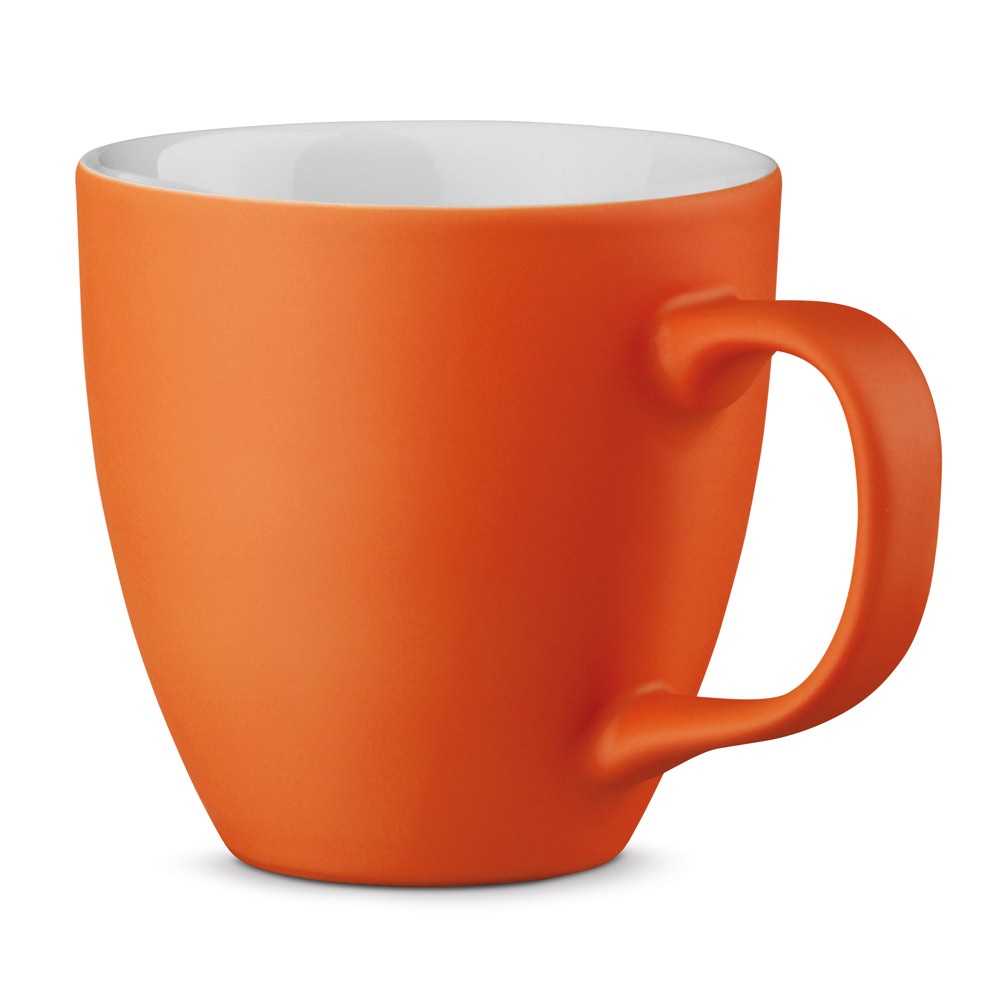 PANTHONY MAT. Becher aus Hydroglasur-Porzellan mit 450 ml Fassungsvermögen Orange